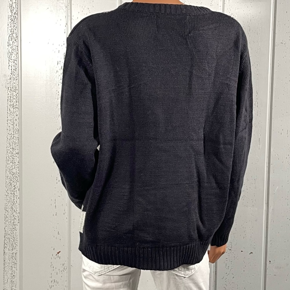 *NWT Merry Christmas Women’s 3D Navy Blue Snowman Sweater Sz L - Picture 14 of 16
